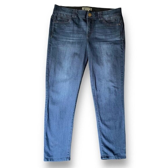 Democracy Womens Ab Solution Jeans Sz 14 Dark Wash Stretch Denim Skinny Ankle - Picture 1 of 6